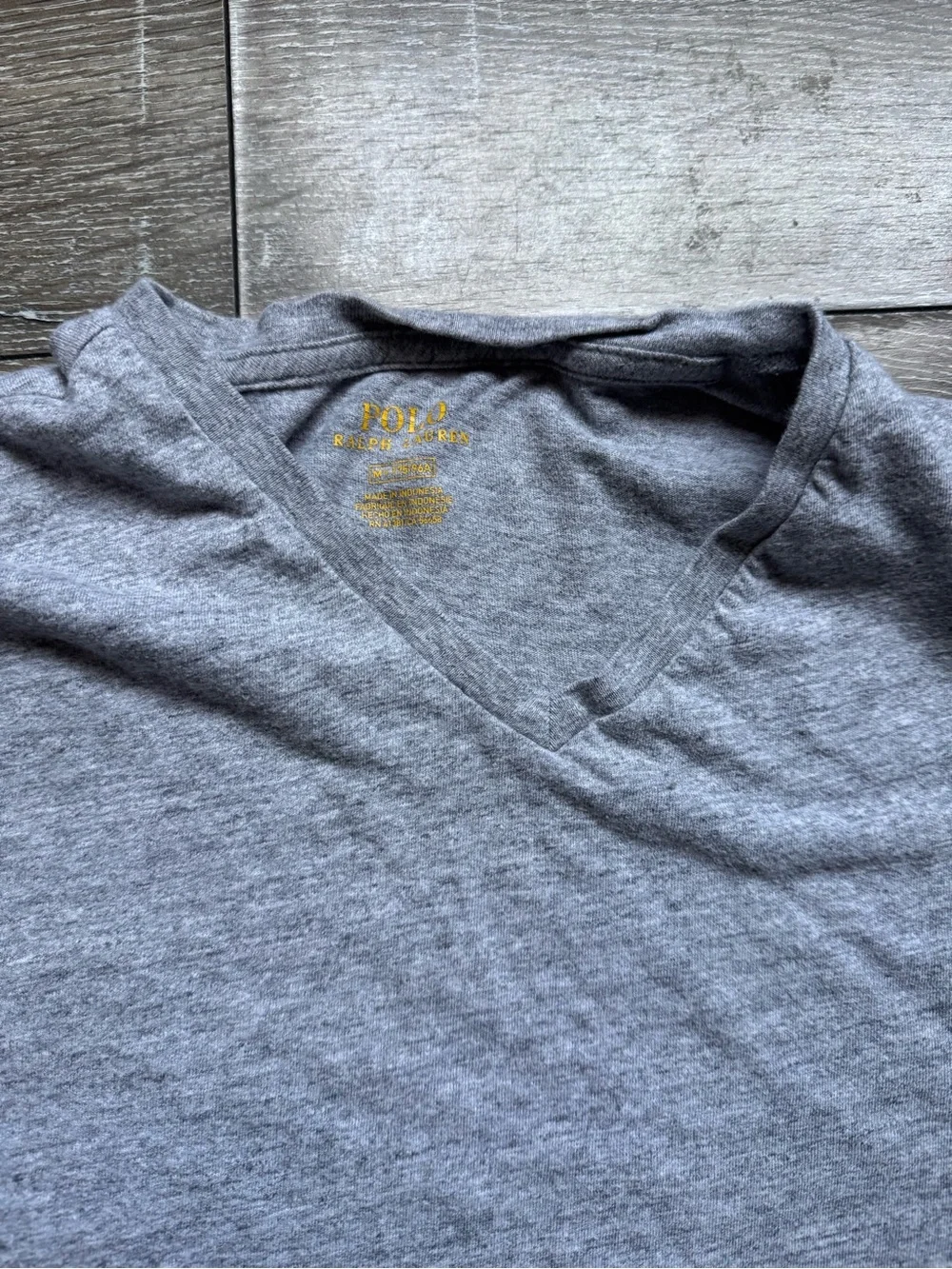 Polo by Ralph Lauren Heather Gray V-Neck Short Sleeve Tee
